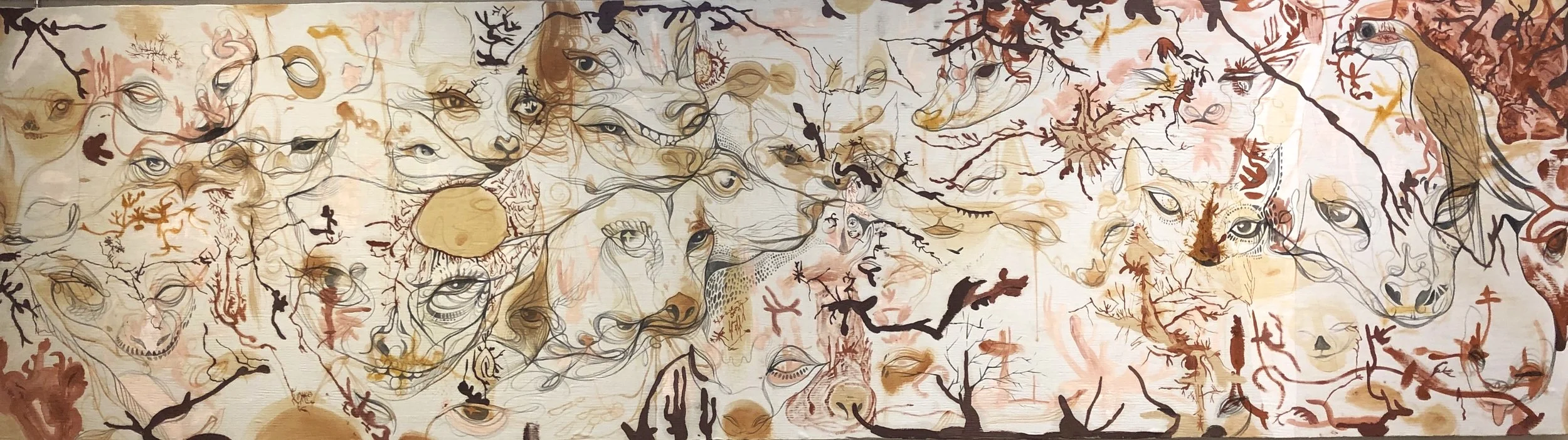Untitled - Collaboration by Jordan Seal + Stefan Thompson for Earth Day 2019 - 94 x 27 in. (238.5 x 68.5 cm) $1200