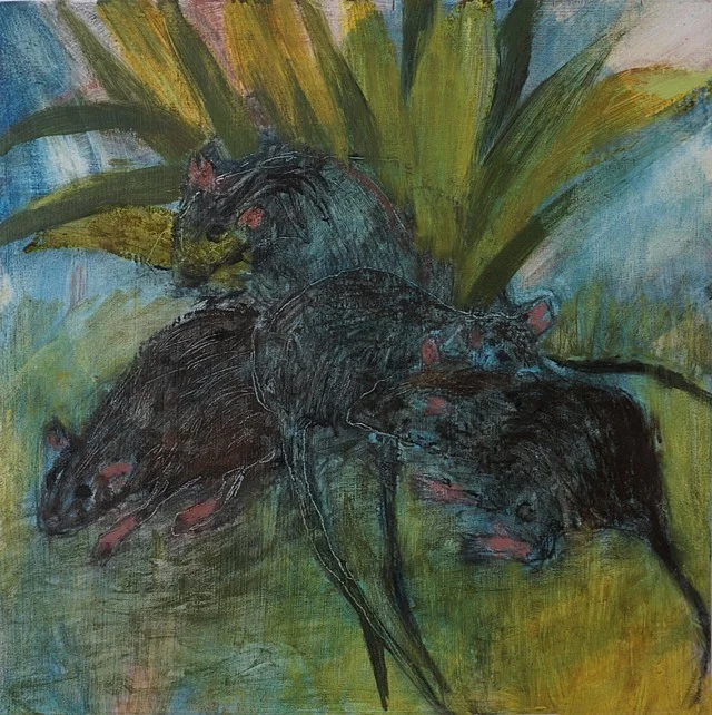 Rats I Oil on panel 10 x 10 in. $275
