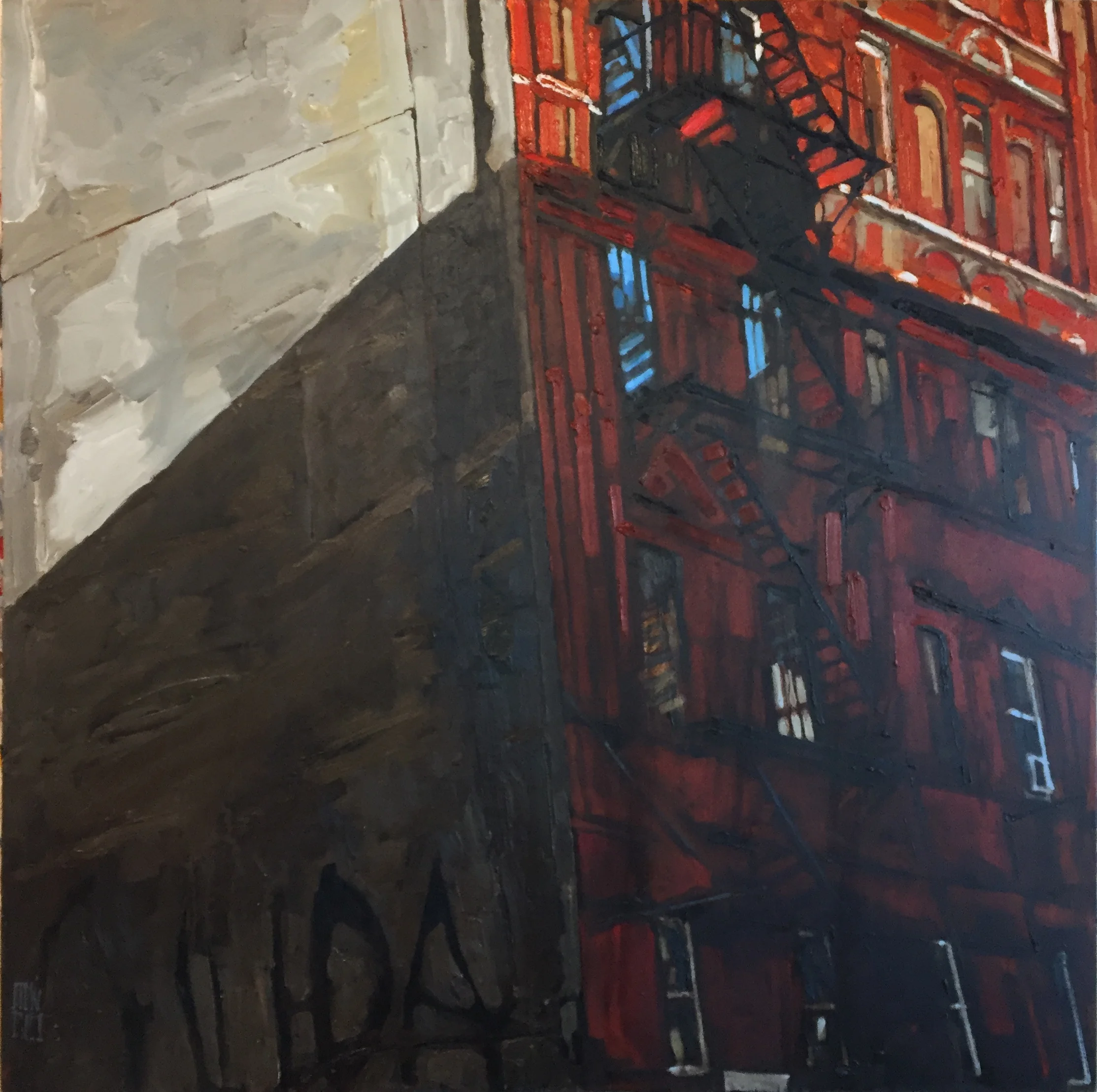 ESCAPE IS @ HAND_NYC , oil on canvas, 48 x 48 in. (122 x 122 cm)