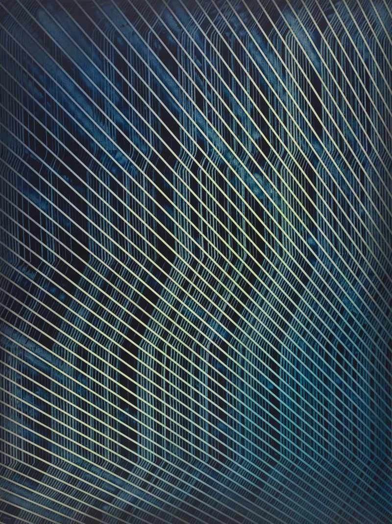 Location Active Acrylic on Arches Aquarelle paper 66.25 x 49.25 inches