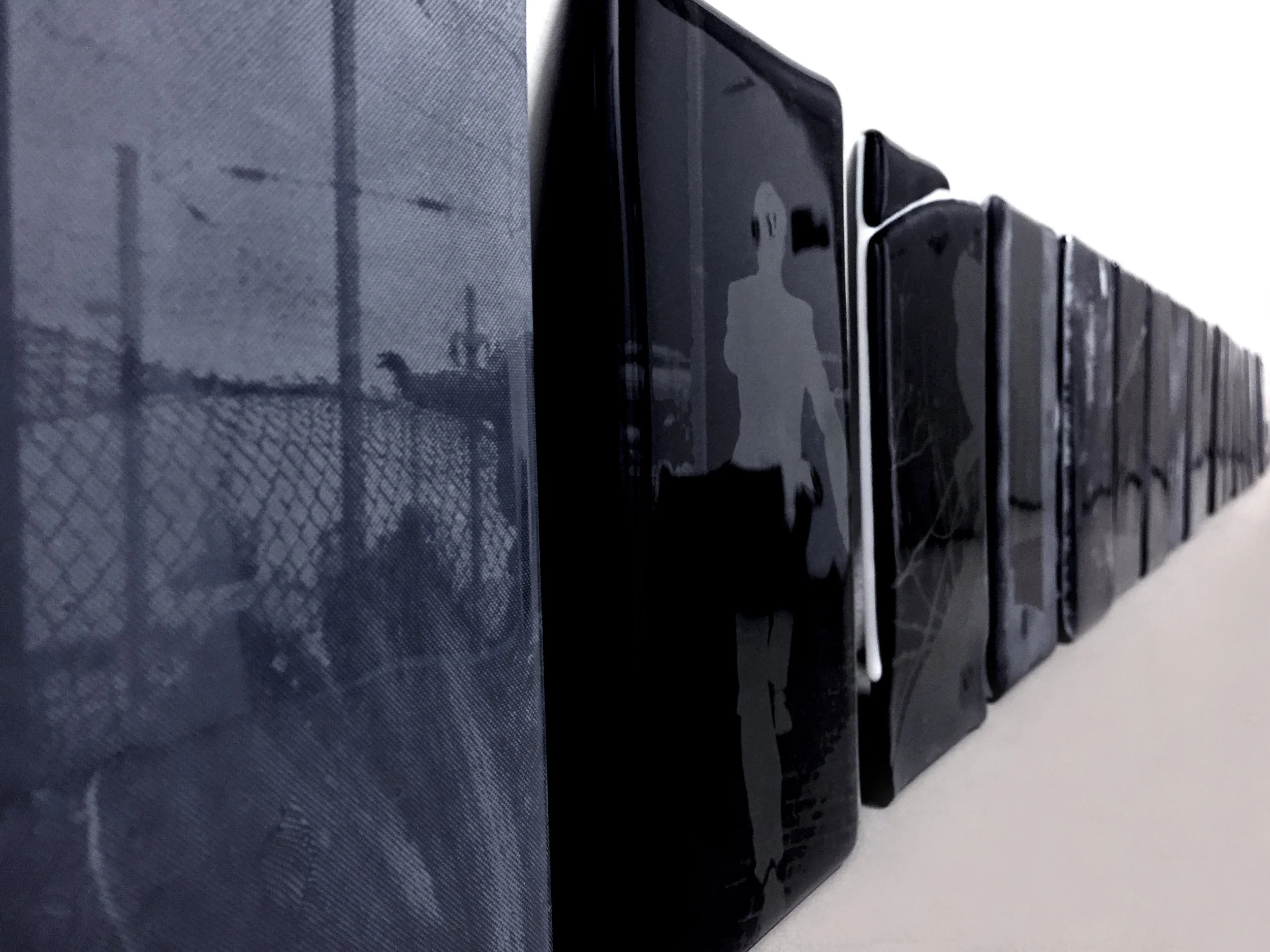 99 Runners - A Line Up installation Aldrich Museum of Art