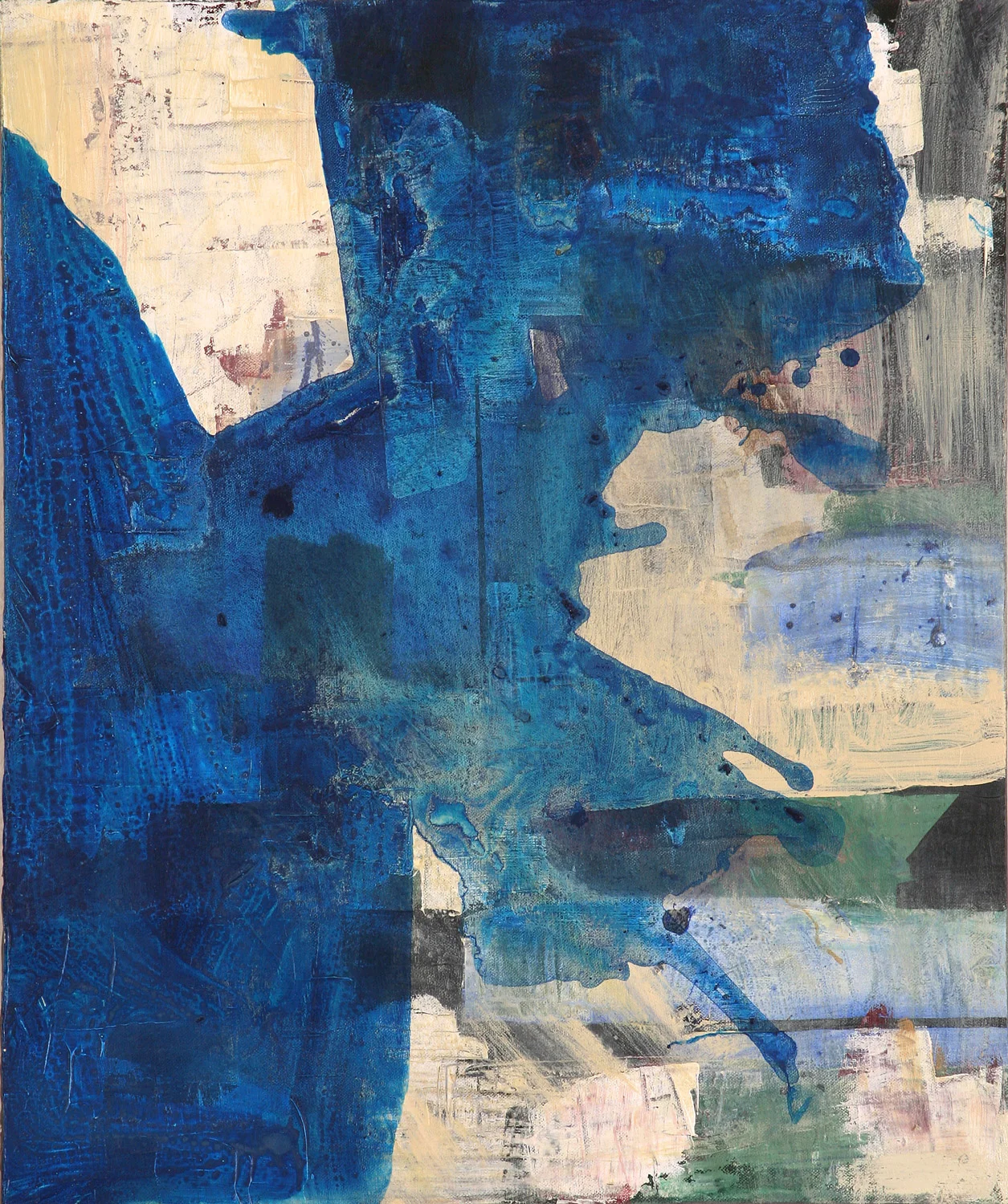 Blue Splash | 24" x 20" | Mixed media on canvas