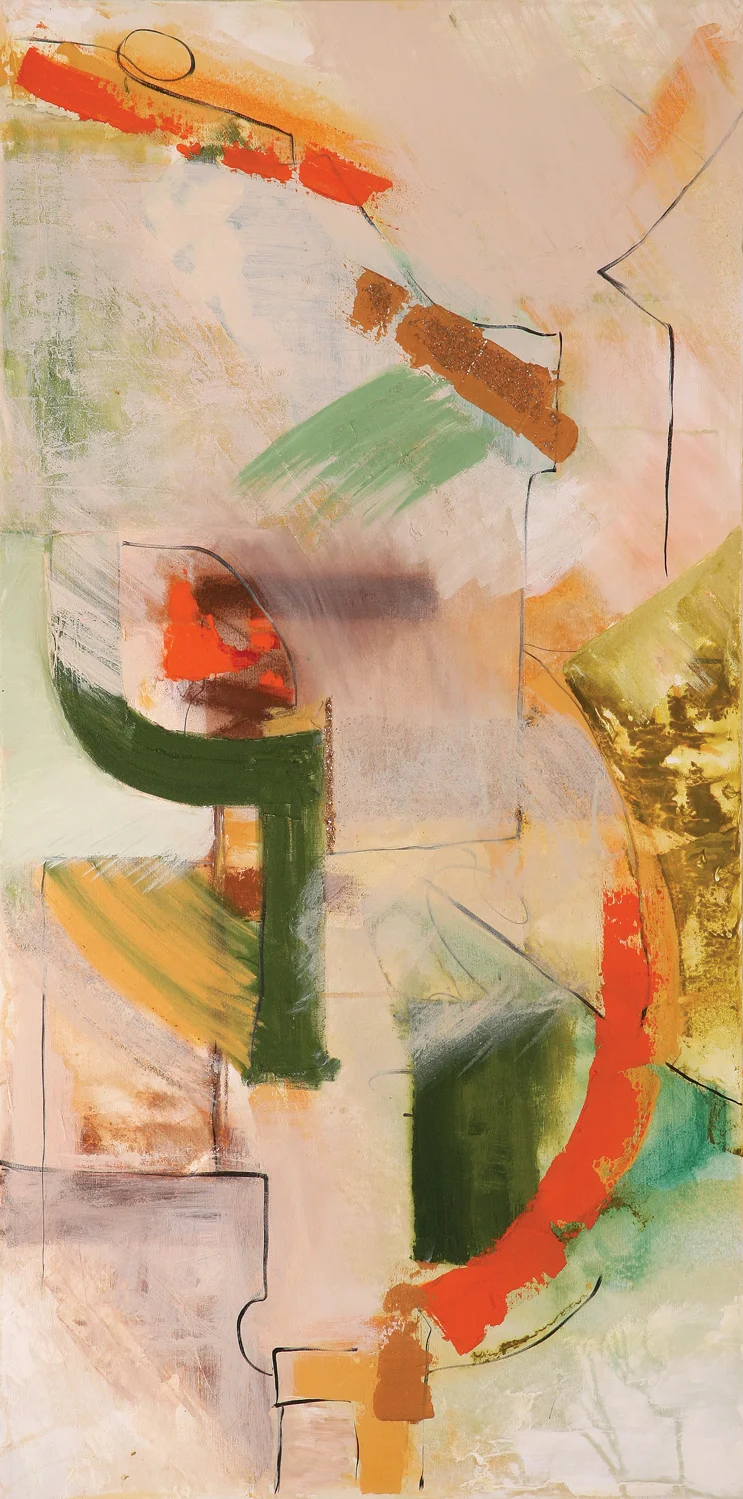 Hidden Garden | 48" x 24" | Mixed media on canvas