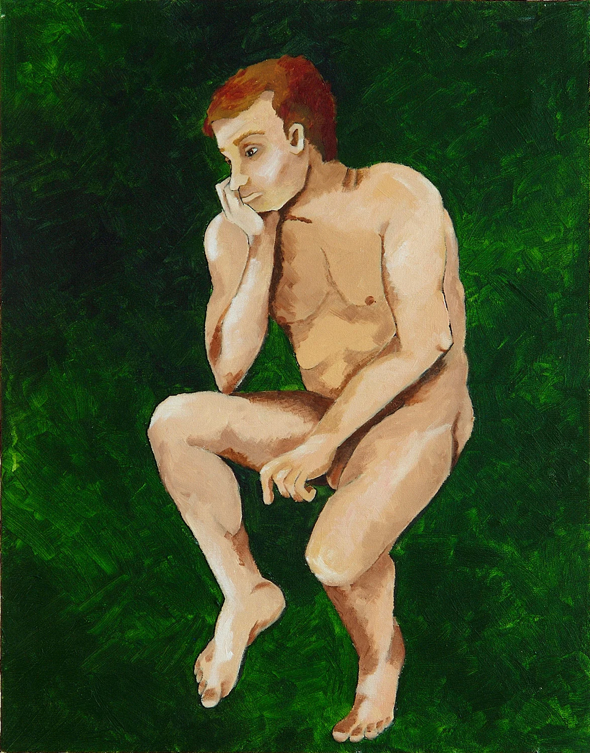 Green Nude 3 | 28" x 22" | Acrylic on canvas