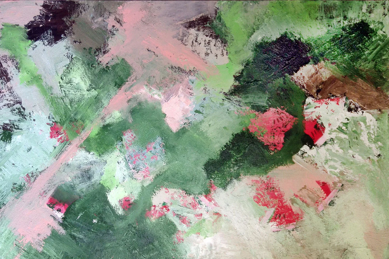 Watermelon at the Park | 36" x 24" | Mixed media on canvas