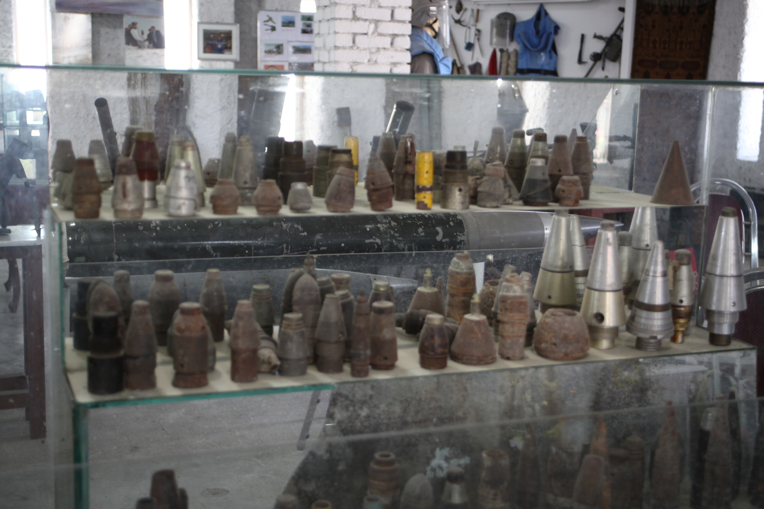   The Omar Mine Museum houses hundreds of unearthed and disarmed land mines ranging from those designed and deployed by the Americans to improvised explosive devices made from ordinary household materials such as urns, flashlights, and other innocuou