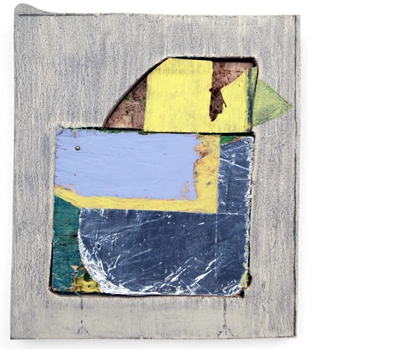 Untitled (Painting for Bunny), 2013 acrylic paint, oil paint, archival glue, and wood 19 x 13 5/8 inches
