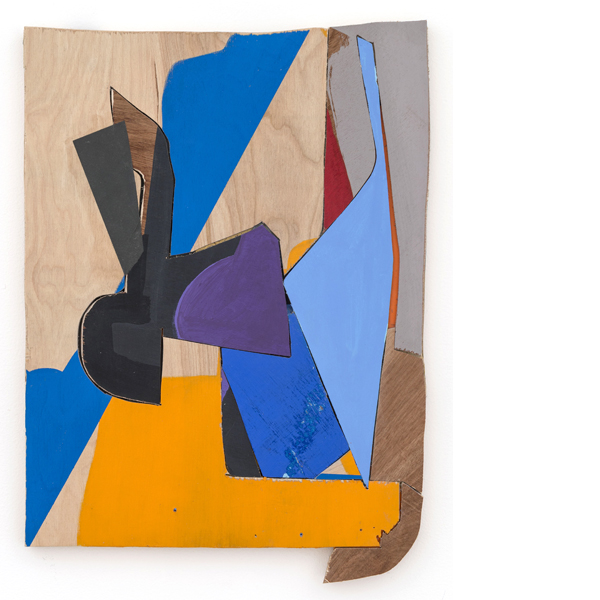  Untitled (Little Bear 3), 2013   acrylic paint, paper, archival glue, and wood   19 x 13 7/8 inches  