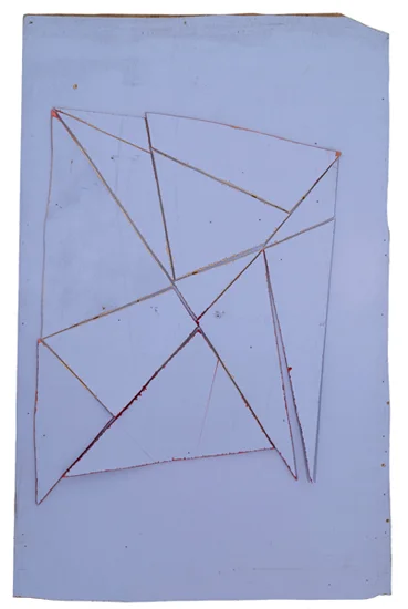 Diamonds and Nails, 2013 acrylic paint, nails, and wood 52 1/2 x 34 inches