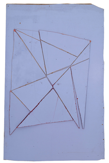   Diamonds and Nails, 2013   acrylic paint, nails, and wood   52 1/2 x 34 inches  