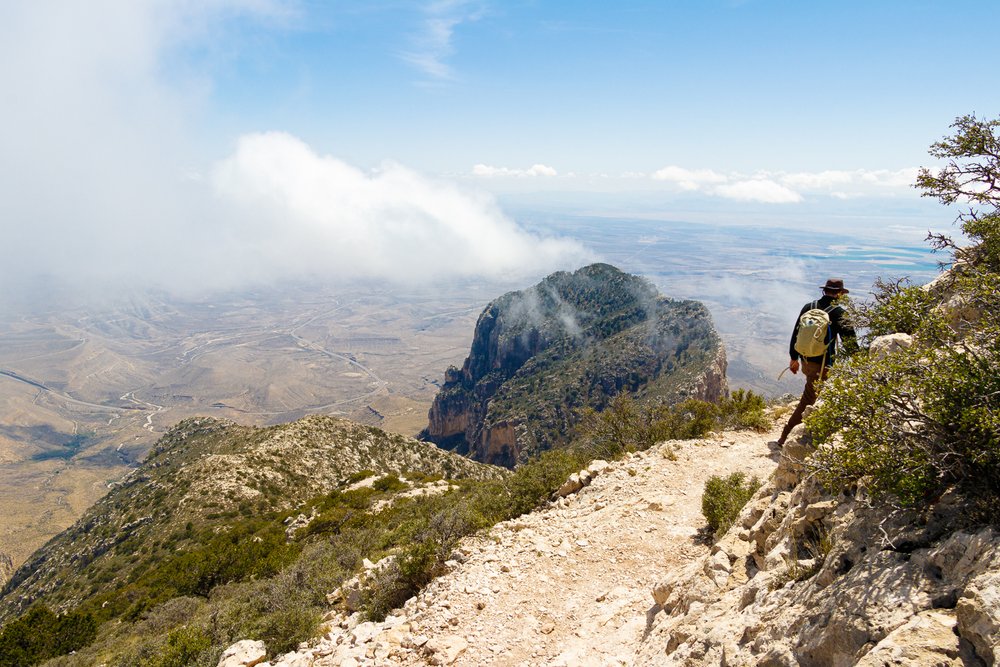 Guadalupe Peak Trail - viewing El Capitan