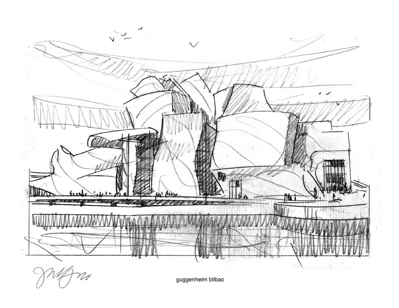 Frank Gehry | 8 Spruce Street Design Sketch and Volume Study, New York  (2007) | Artsy