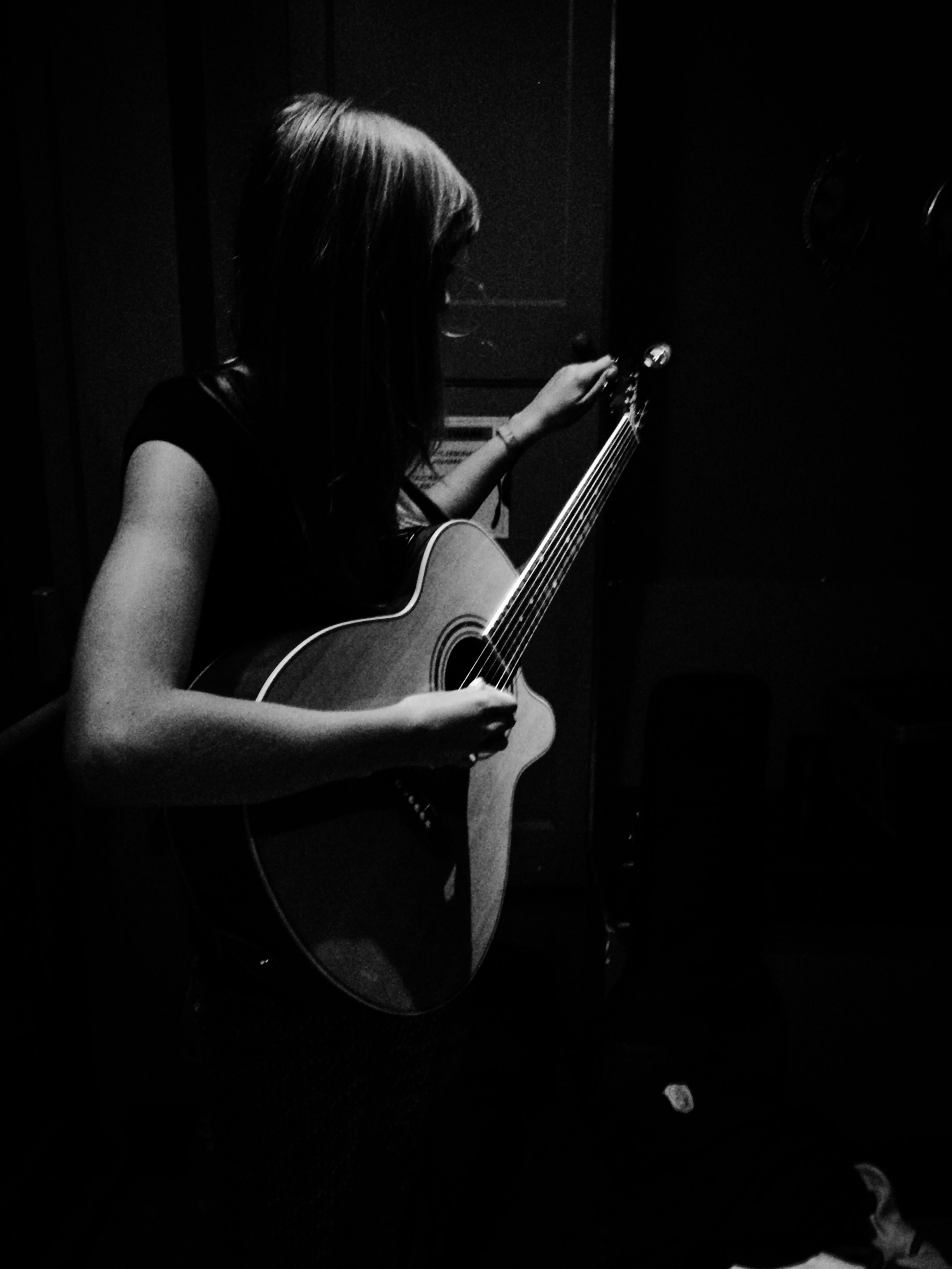 Backstage tuning up at The LP
