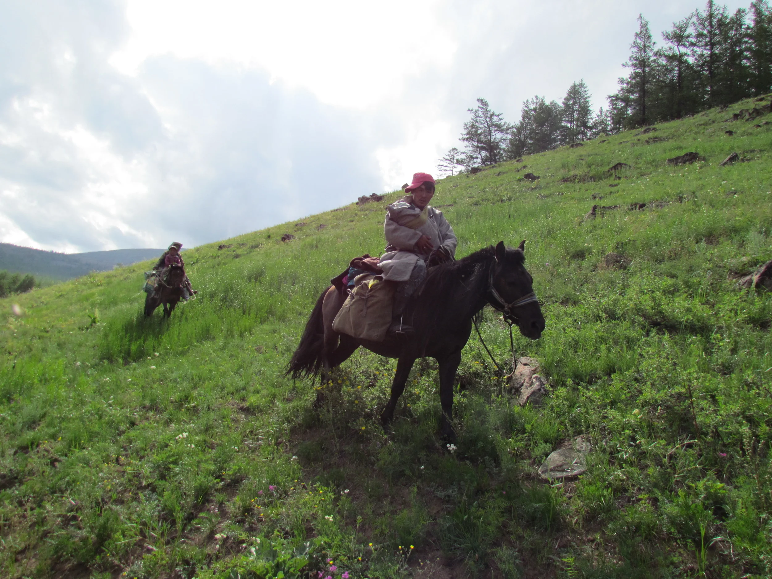 Nomadic family transportation - baby with Daddy
