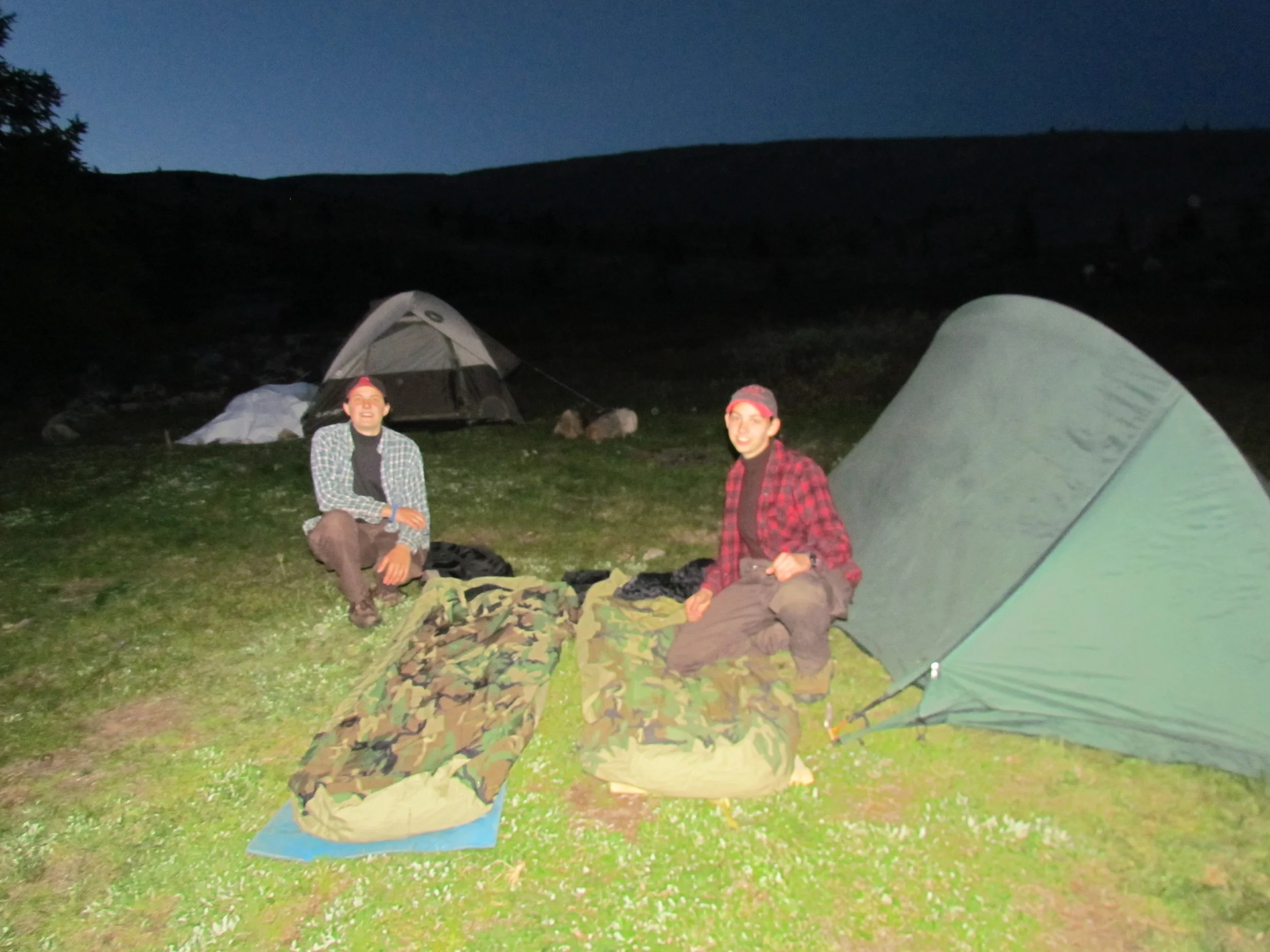 Camping on the Mountain pass