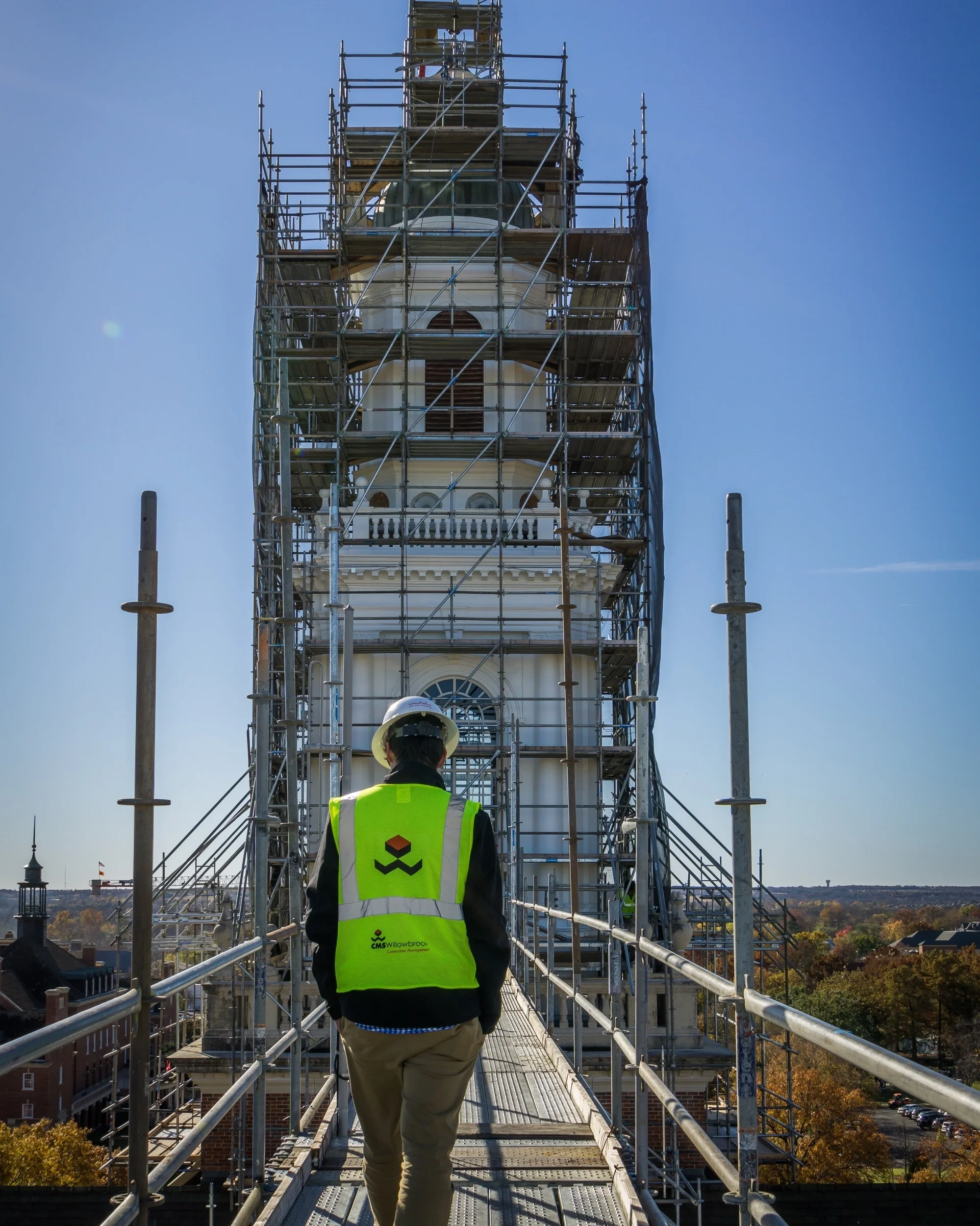 Restoration of Edmon Low Library Tower wrapping up