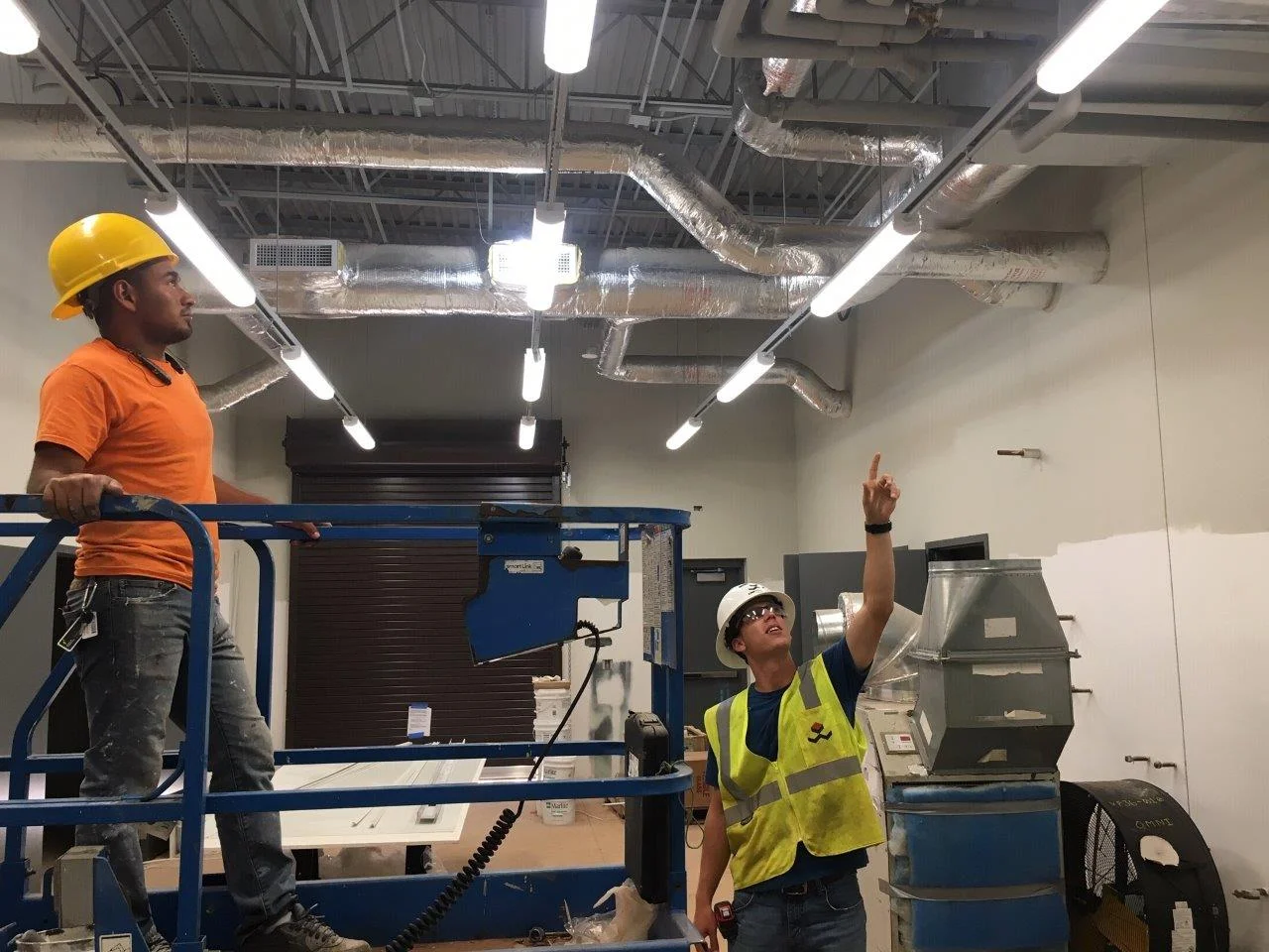John Madison working on site.