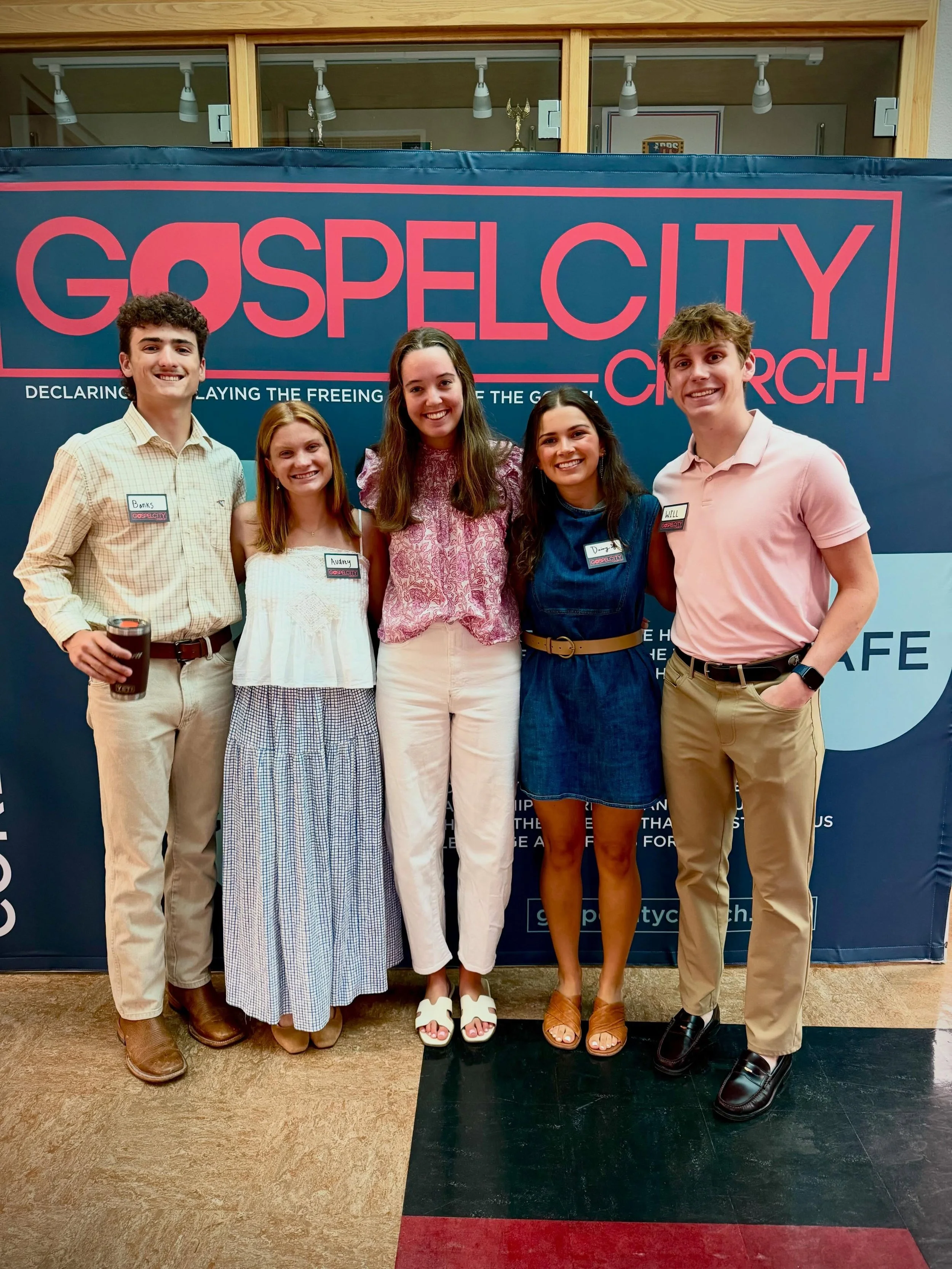Meet our Student Ministry Summer Interns!!
Left to right 
From University of Georgia 
Banks McCommons
Audrey Thomas
Caroline Mattison
Daisy Guillory 
And from university of Alabama 
Will Nicholls 
Say hi to them this Sunday and checkout our stories f