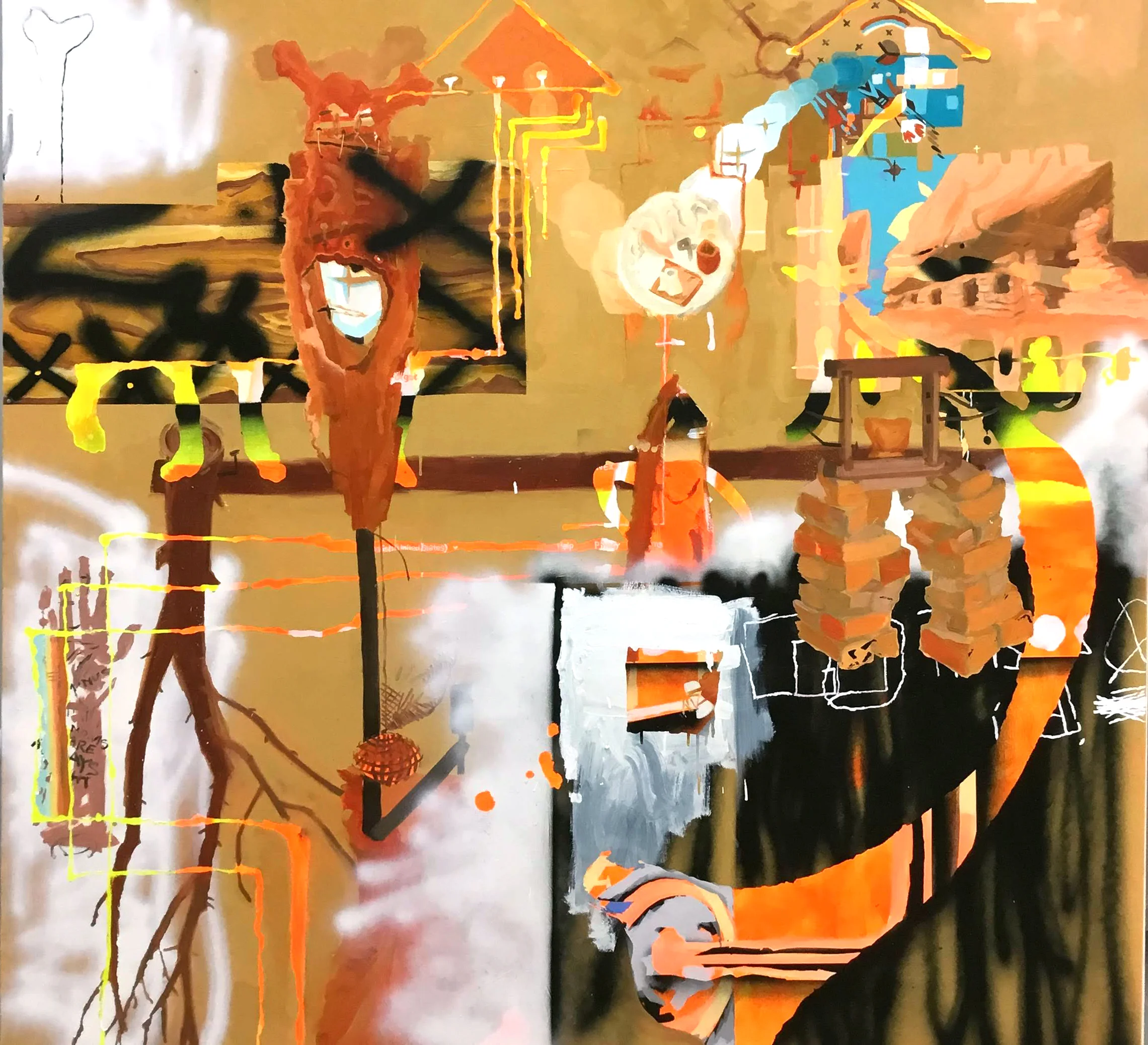 Bear ears, oil on linen, 180x180cm, 2018©