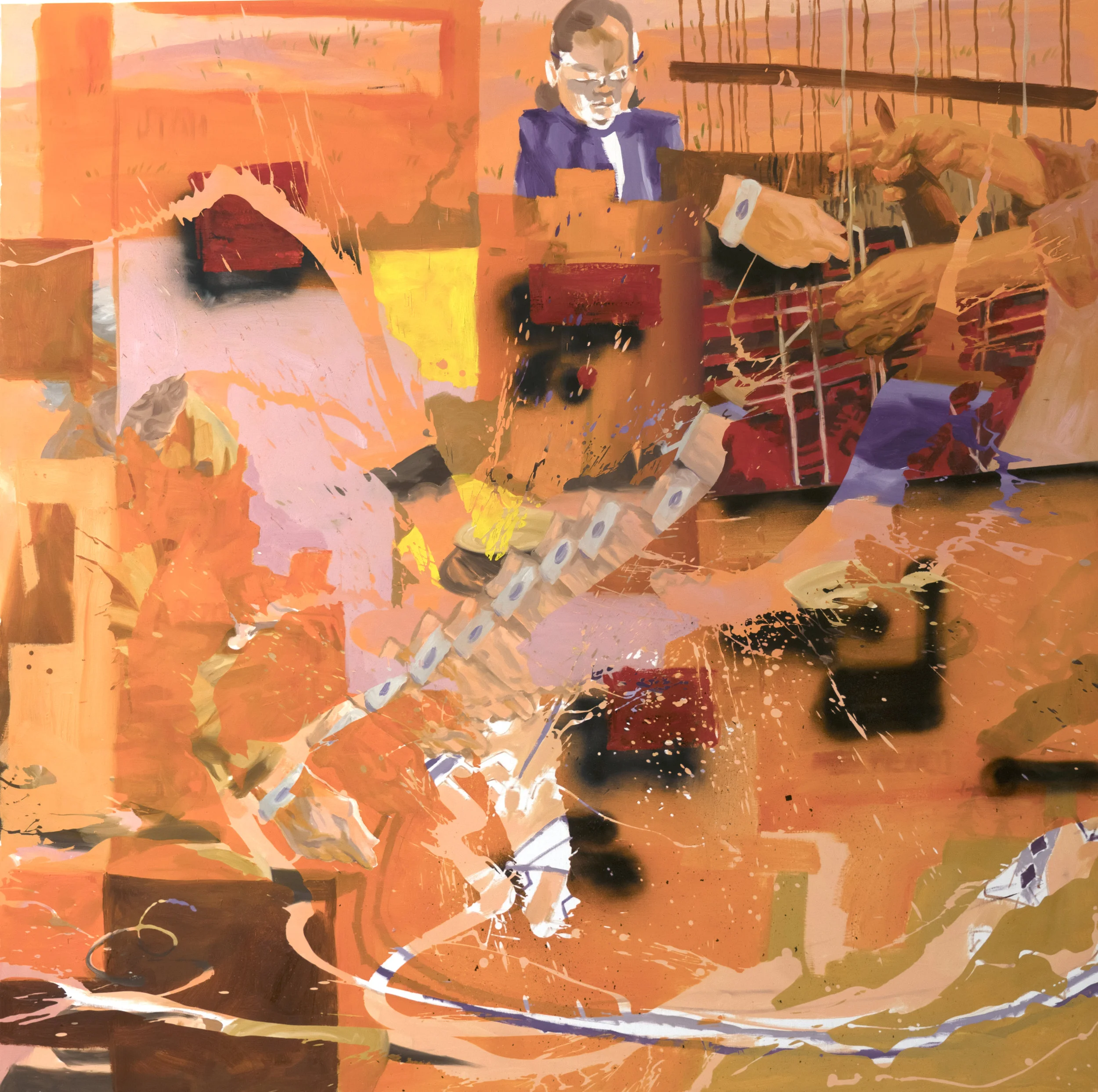 Four corners, Oil on linen, 180x180cm, 2018