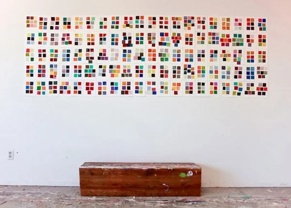 Collages based on 100 conversations in Studio Visit