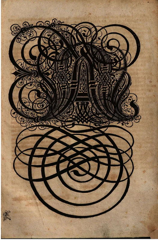 Always Otherwise lettering presciently created by Paulus Franck for his 1601 book, Schatzkammer Allerhand Versalien Lateinisch vnnd Teutsch