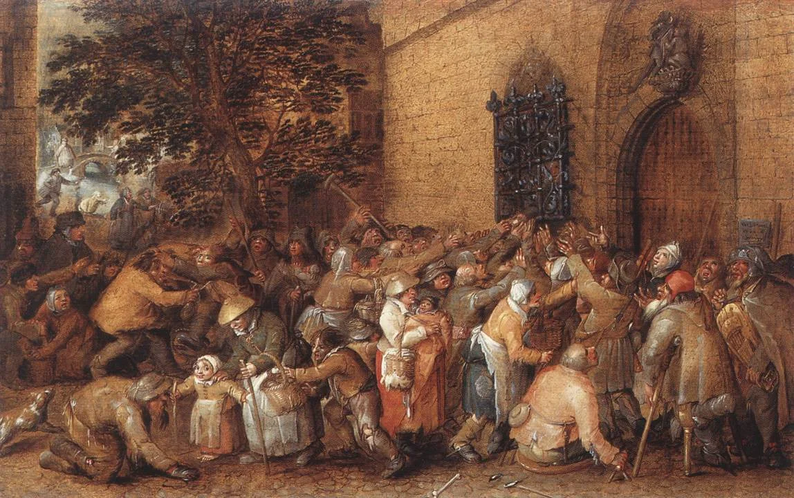 Some old-timey crowdsourcing. Distribution of Loaves to the Poor , by David Vinckboons (mid-1600s).