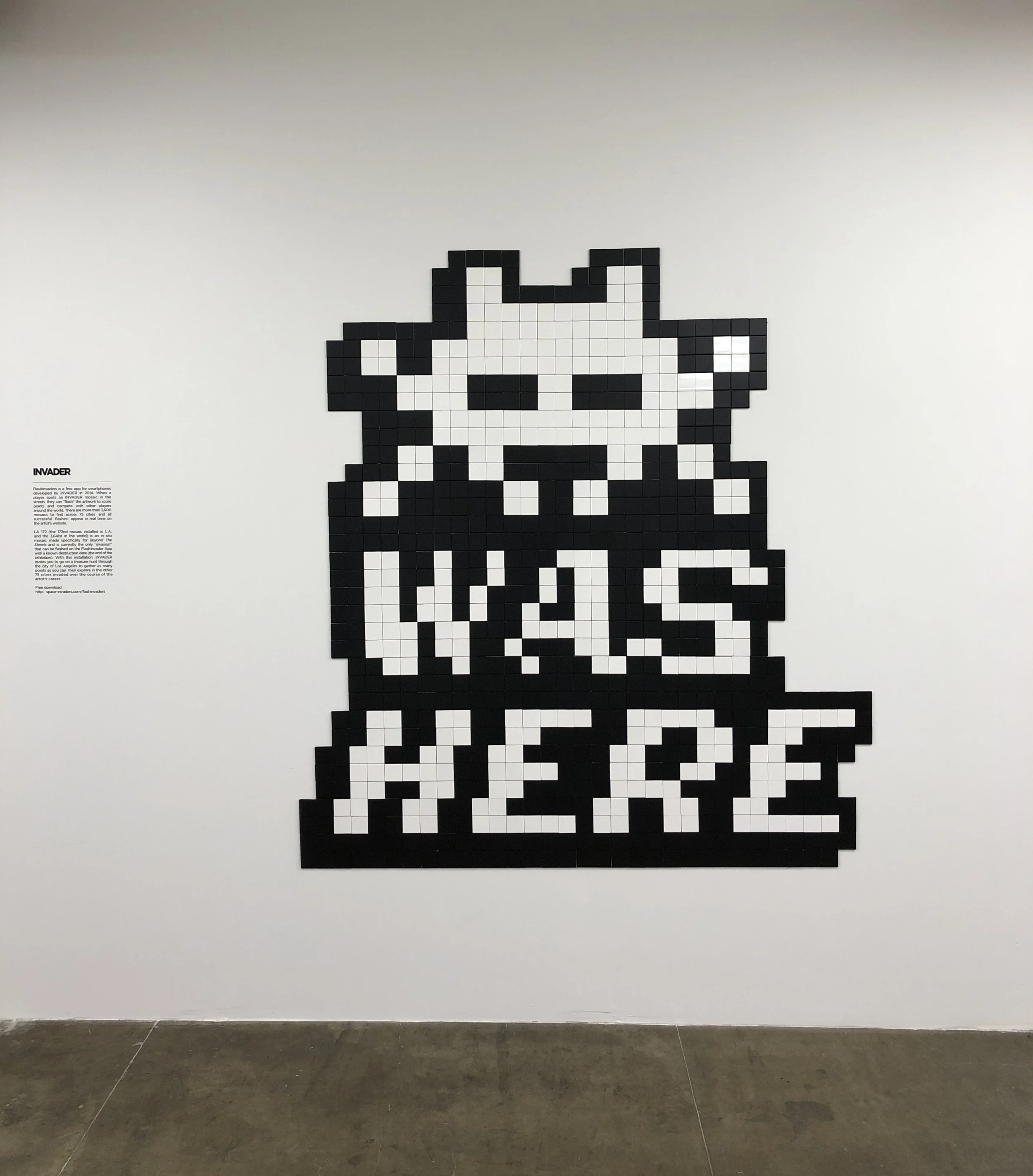 L.A. 172 by INVADER. This is the 172nd INVADER mosaic in Los Angeles and the 3,641st in the world.