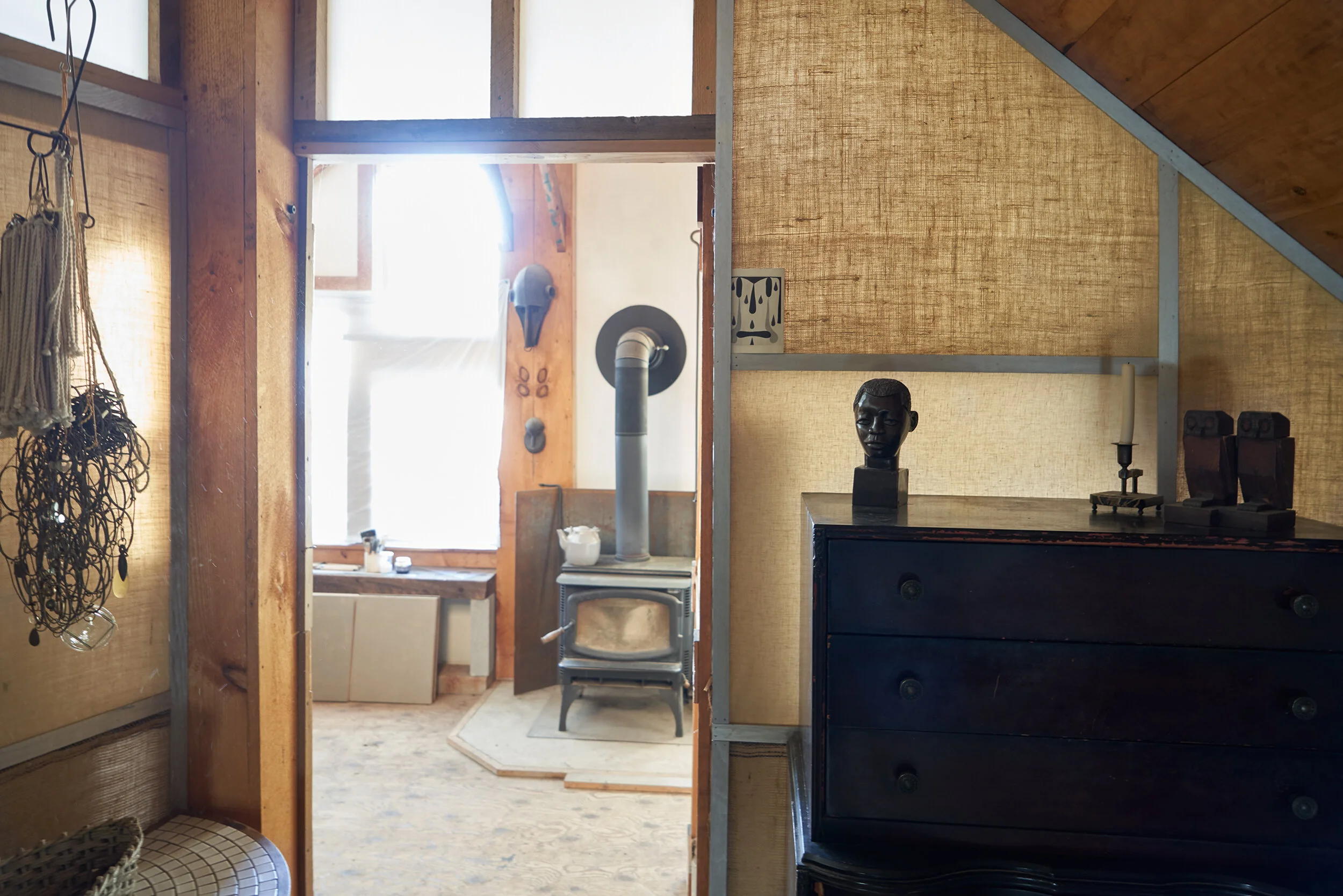Work space in the barn. Vignette in homage to Derek Jarman.