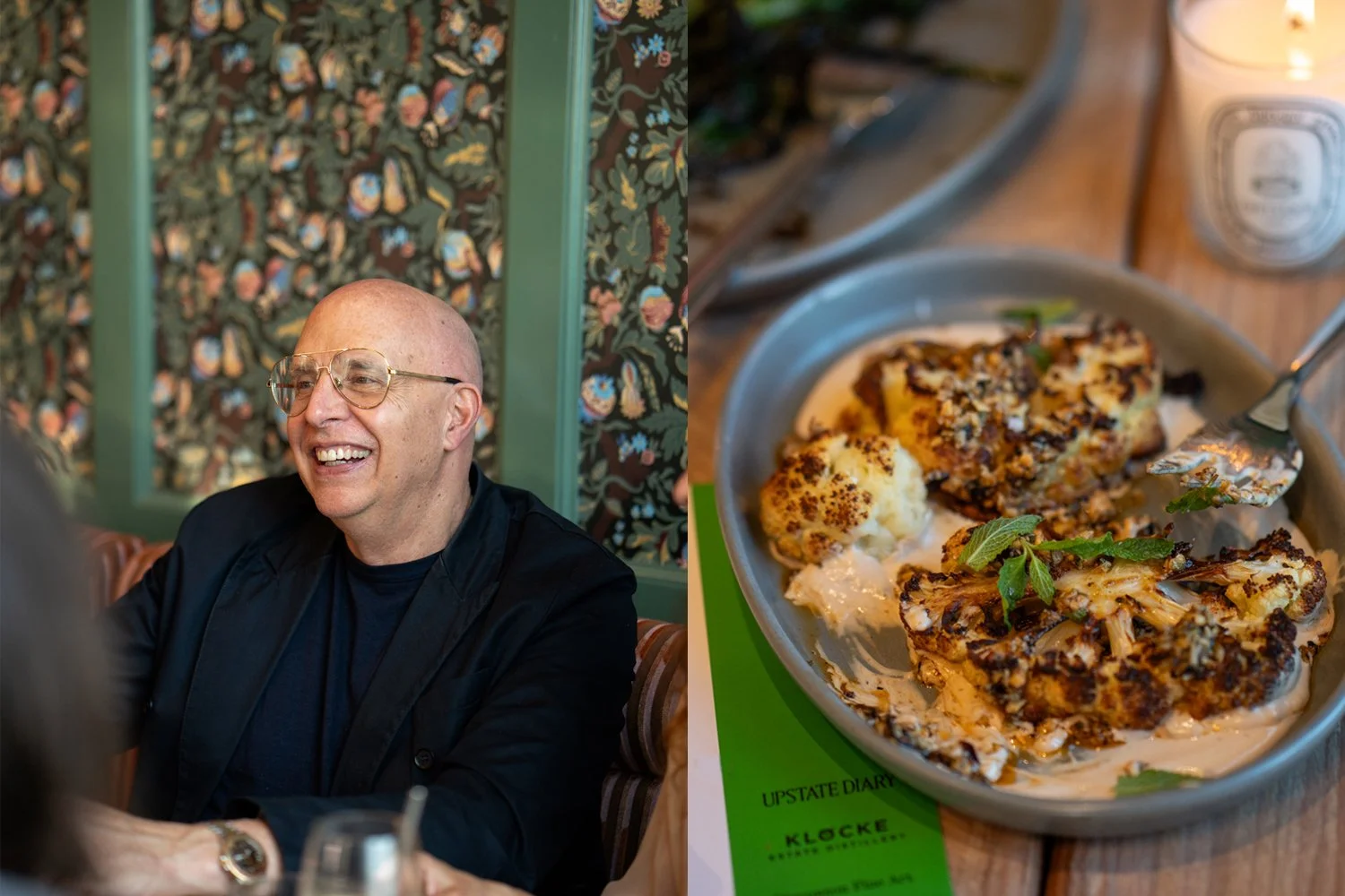 Tom Mendenhall. Roasted Cauliflower with Tahini Crema.