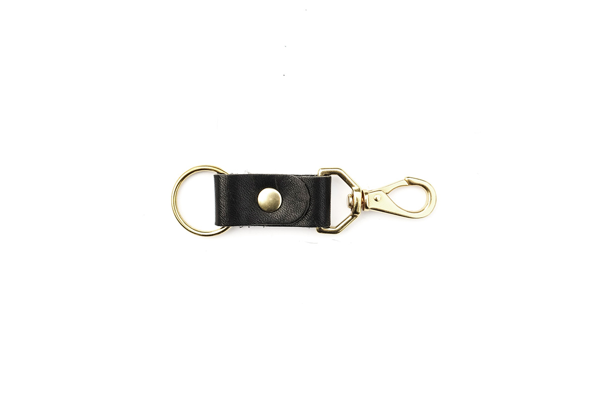 Leather Keychain - All Black