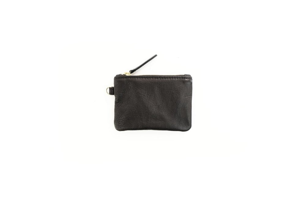 Primecut: Checkered Leather Coin Pouch – Mantel