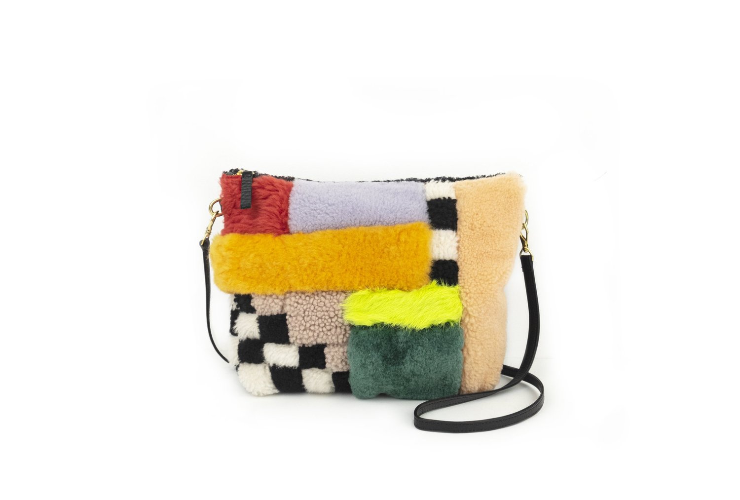PRIMECUT: PLAYGROUND SHEARLING MINI HOBO display picture 2