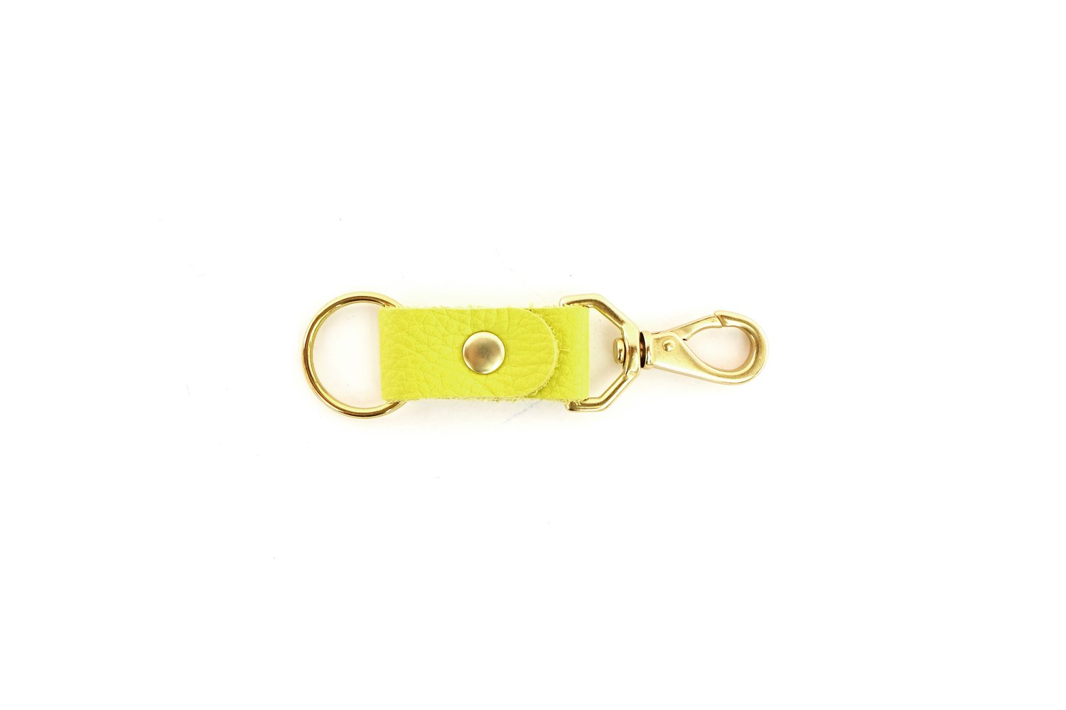 PRIMECUT: CHARTREUSE LEATHER KEYCHAIN