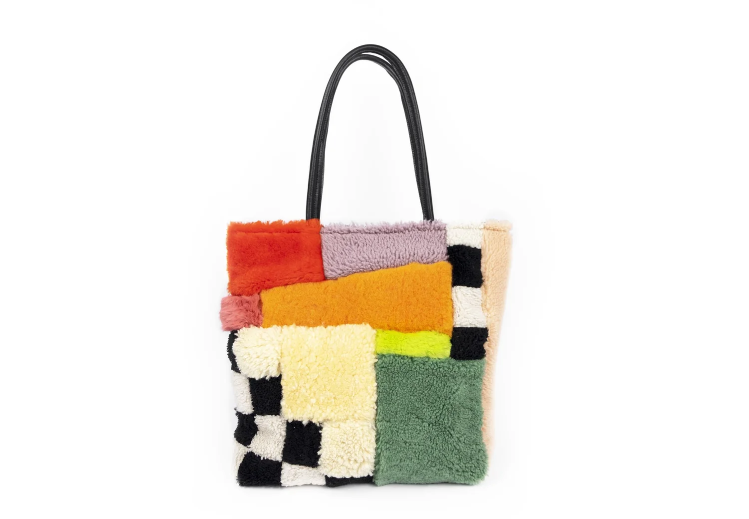 PRIMECUT: PLAYGROUND SHEARLING TOTE display picture 3
