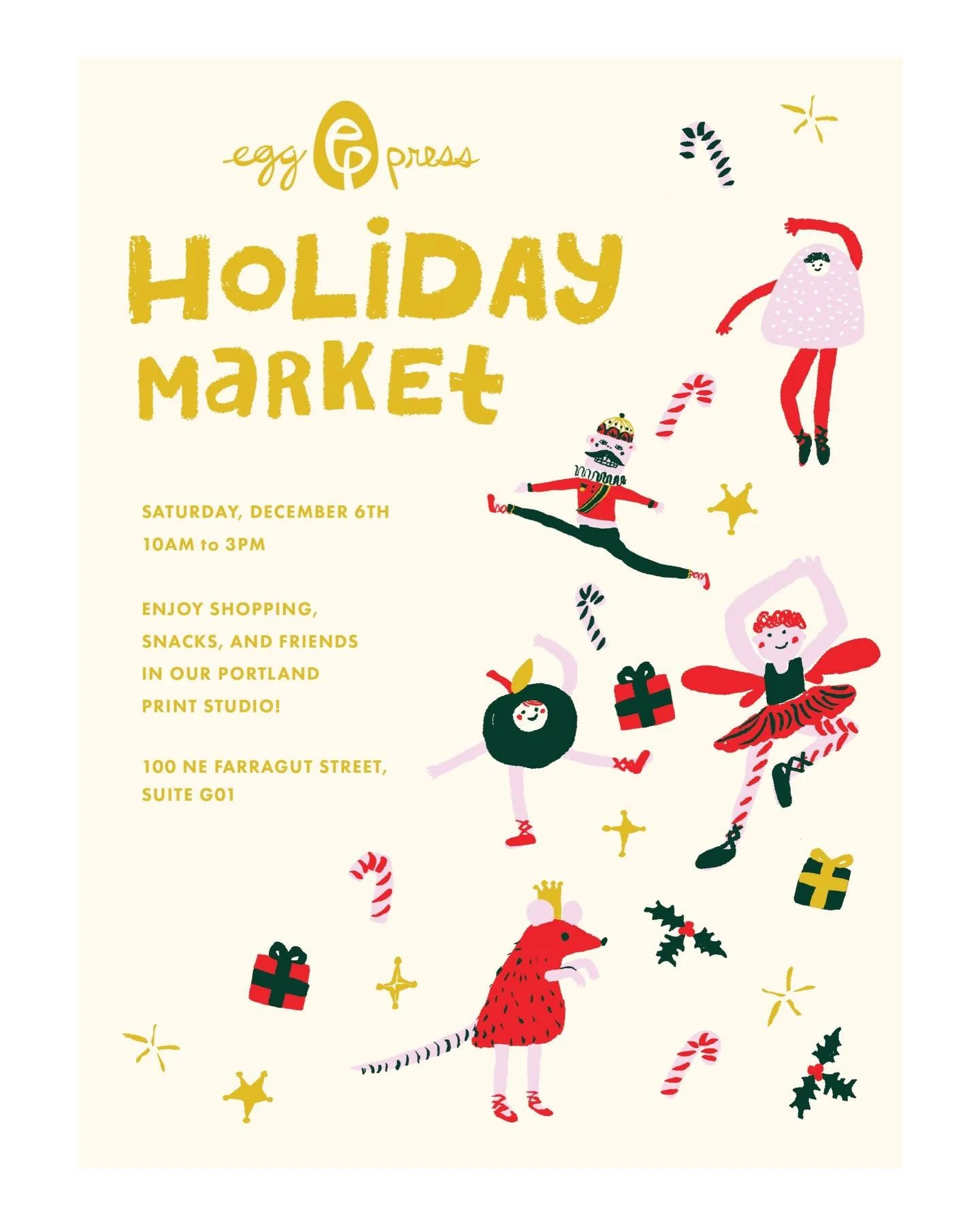 Can&rsquo;t wait for the @eggpress Holiday Market this Saturday 10:00-3:00! Come shop our bags and so many more goodies from our local maker friends 🎁!