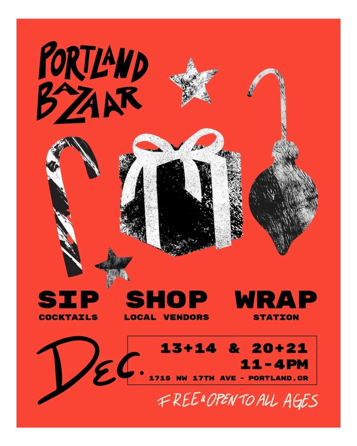 We will be at the @portlandbazaar Saturday and Sunday this weekend from 11-4. Come and find us for holiday goodies 🎄