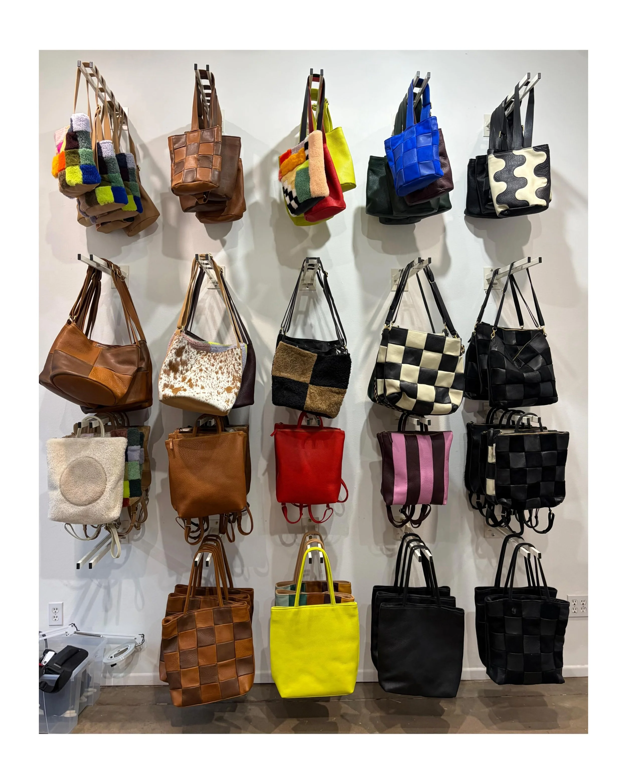 Loving the new stockroom where we can see all the big bags at once! Come check it out, we&rsquo;ll let you come take a look behind the scenes in our studio ☆