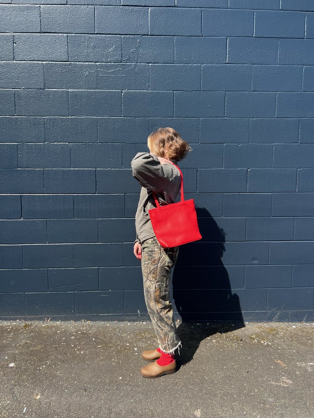 PRIMECUT: TOMATO LEATHER TINY TOTE