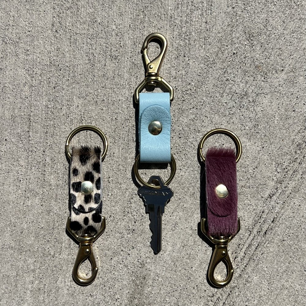 PRIMECUT: CHARTREUSE LEATHER KEYCHAIN