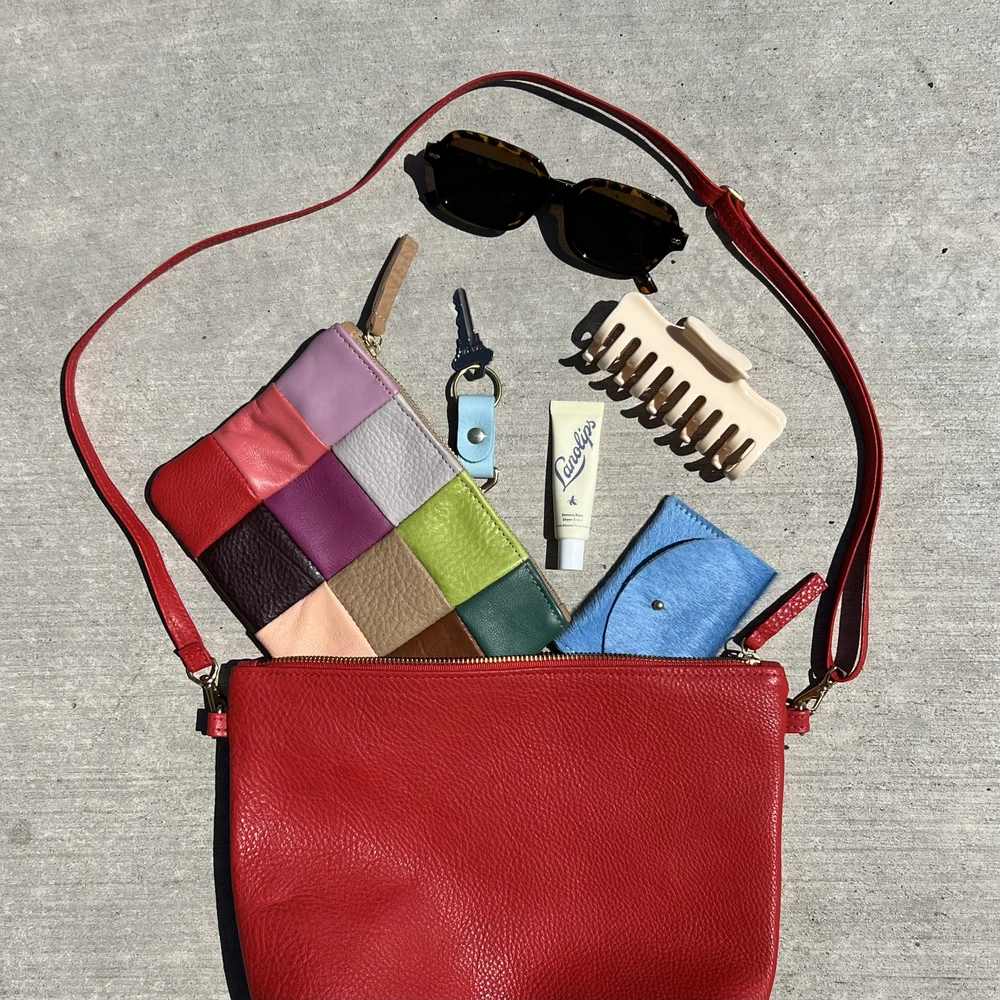 PRIMECUT: SALT PEPPER COWHIDE MINI HOBO