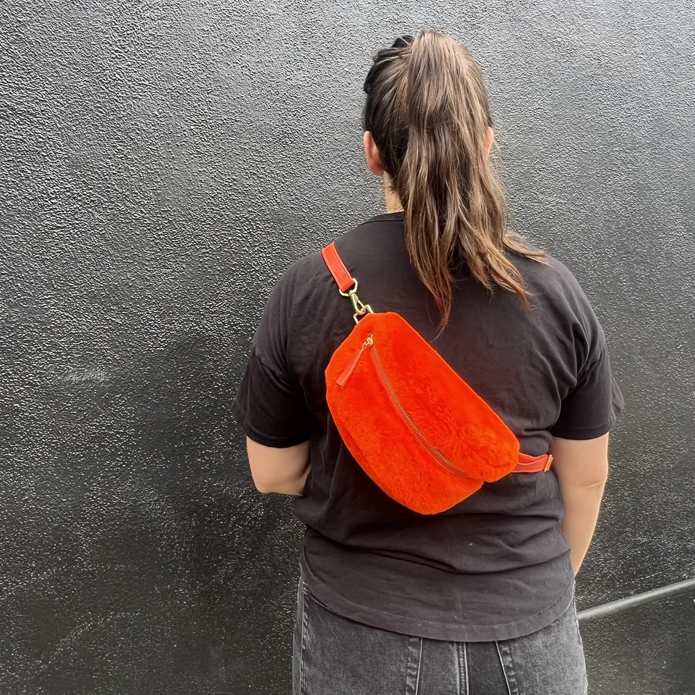 PRIMECUT: CHEETO SHEARLING BUM BAG