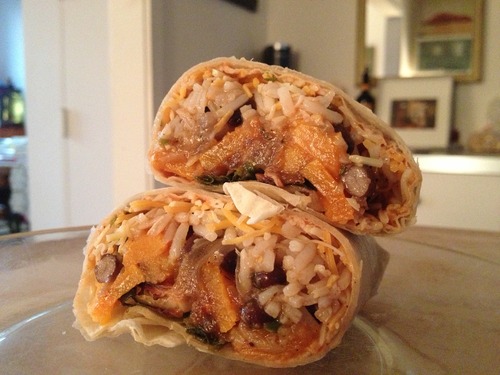 What goes into your homemade burrito? 