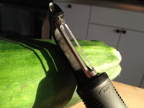 Whipped out the old peeler and got to work.