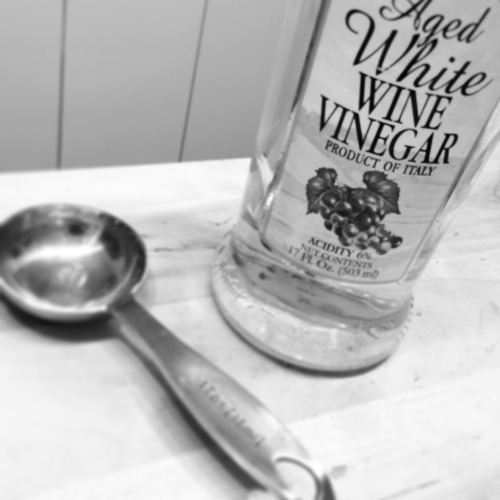  1/2 tbsp of white wine vinegar. 