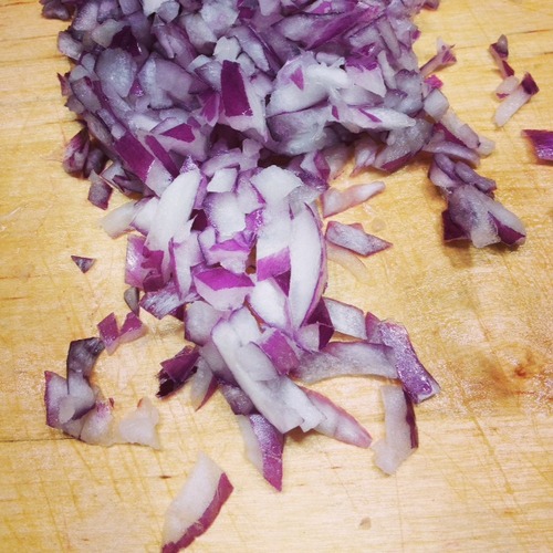  Now, for your&nbsp;red onion dressing&hellip; 