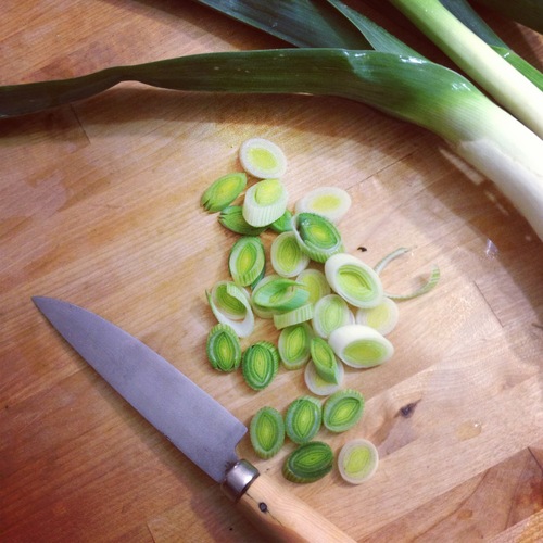  Look before you leek! (Chop that up, too. A&nbsp;lot of it.) 