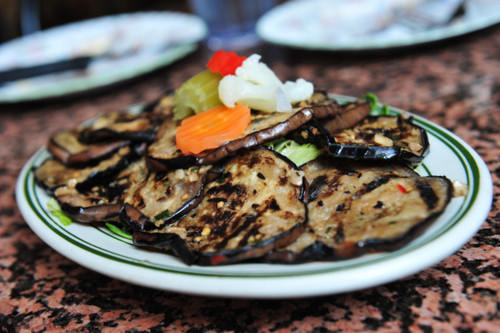  &ldquo;I get the rice ball special,  grilled eggplant  and cold fish salad,&rdquo; he lists quickly. &ldquo;And that&rsquo;s just to start.&rdquo;&nbsp; 