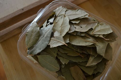  1 (count one!) (count not the whole container!) bay leaf. crushed. 