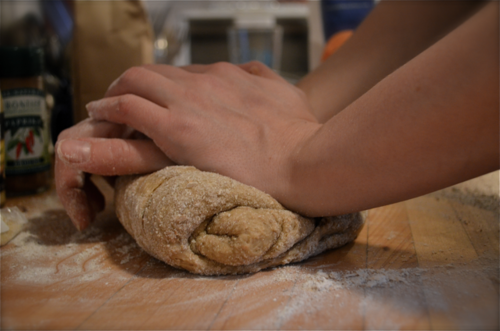 Then it was time to knead.